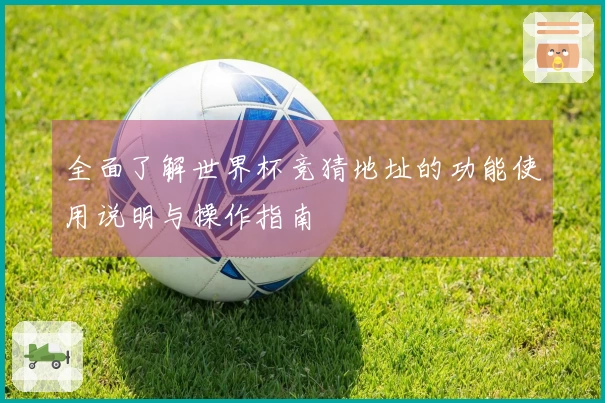 全面了解世界杯竞猜地址的功能使用说明与操作指南
